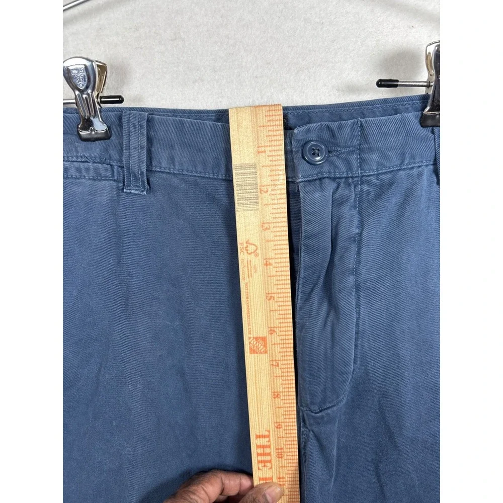 J Crew Stanton Shorts Navy Blue Chino Flat Front Mens Size 36‎